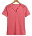 Tee-shirt femme MAYFLOWER TEEF4011A rose : la légèreté du coton flammé au style romantique-2