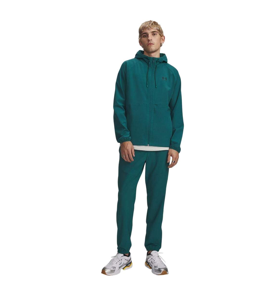 Mens Storm Woven Jogging Bottoms Green Black Under Armour-1
