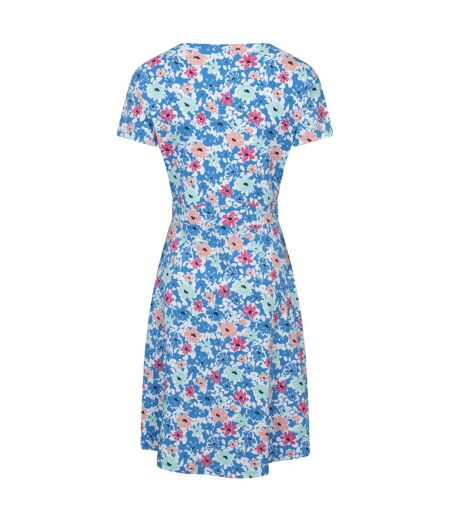 Womens/ladies orchid floral uv dress bright blue Mountain Warehouse