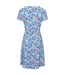Womens/ladies orchid floral uv dress bright blue Mountain Warehouse-2