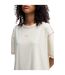 Robe T-shirt Motif/style Logo Contrasté Femme Blanc Cassé Hugo-4