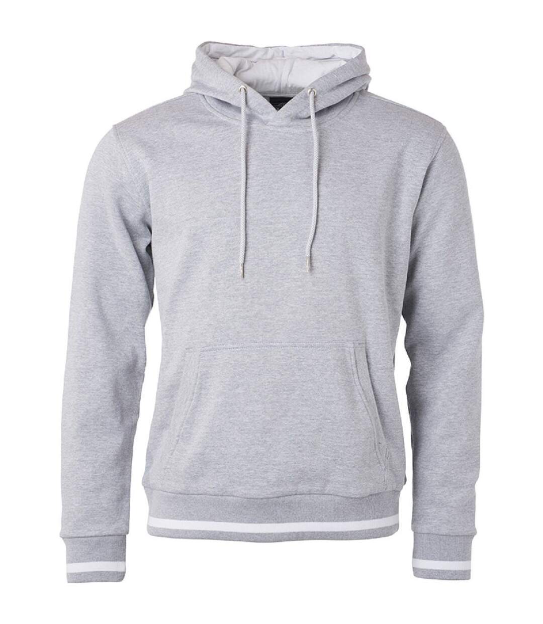 Sweat shirt à capuche homme - JN778 - gris chiné