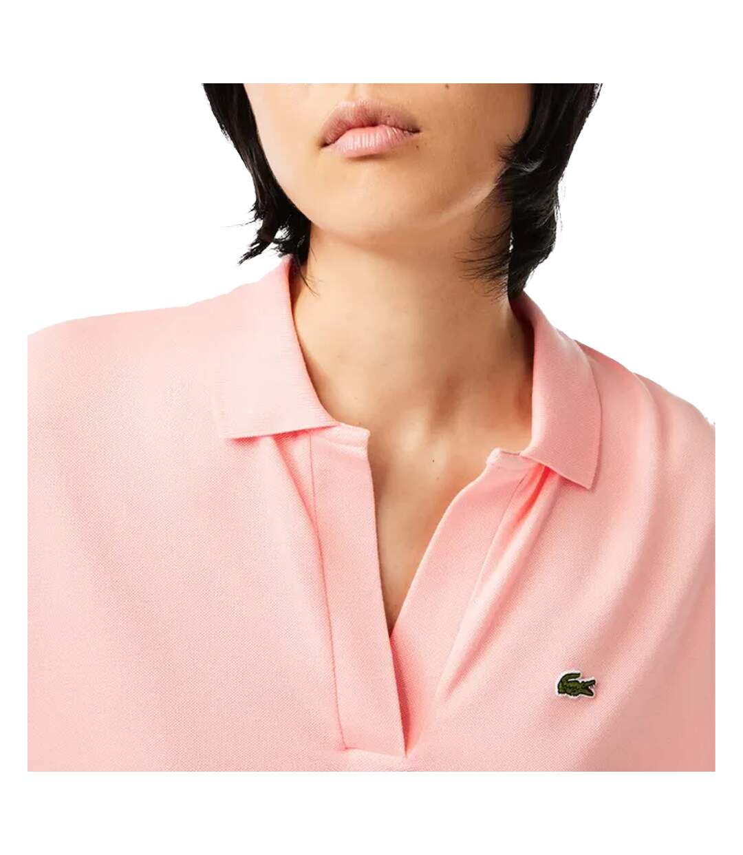 Polo fluid femme rose Lacoste-4