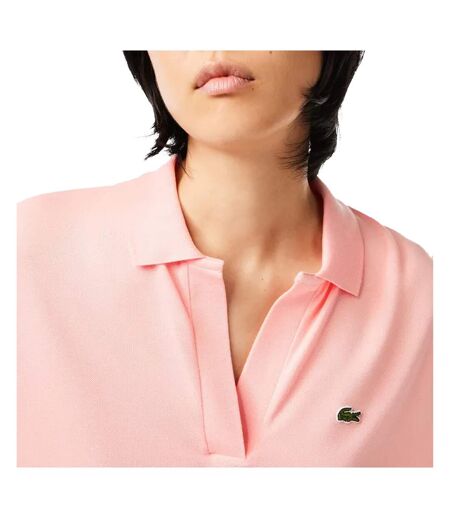 Polo fluid femme rose Lacoste