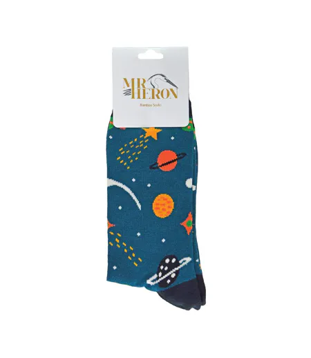 1 Pack Mens Space Enthusiast Bamboo Socks
