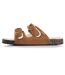 Isotoner Chaussons Mules ouvertes femme ultra-confortables patch talon, en cuir-3