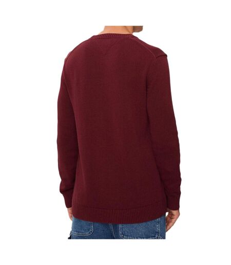 Pull bordeaux homme tommy hilfiger slim essntls - m