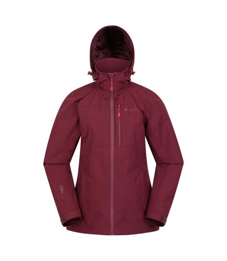 Womens/ladies rainforest ii extreme waterproof jacket burgundy Mountain Warehouse