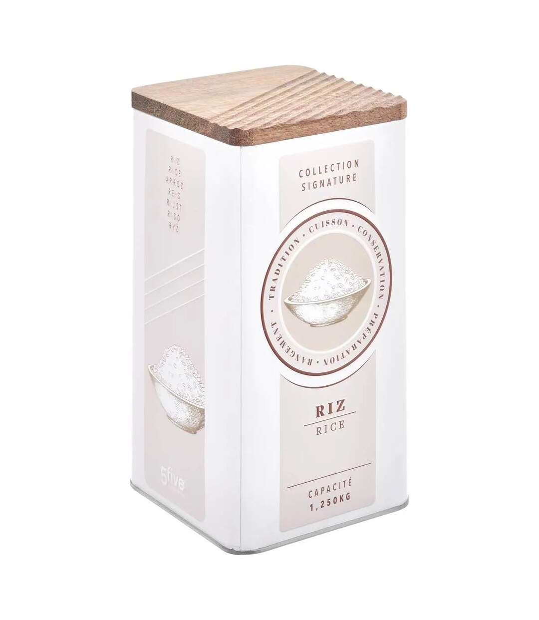 Boîte à Riz en Métal Signature 1,6L Crème-1