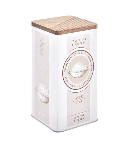 Boîte à Riz en Métal Signature 1,6L Crème