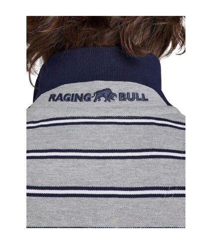 Polo tram homme gris chiné Raging Bull