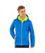 Mens snow bird hooded jacket ocean blue/lime Result Urban-3