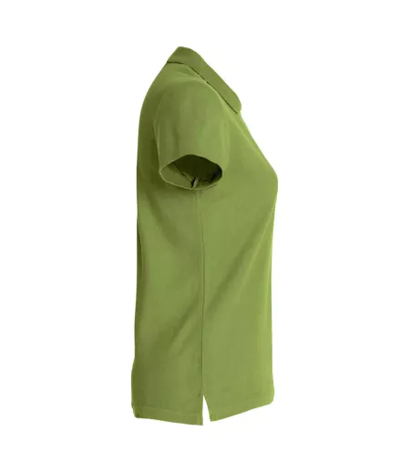 Womens/ladies Plain Polo Shirt Army Green Clique