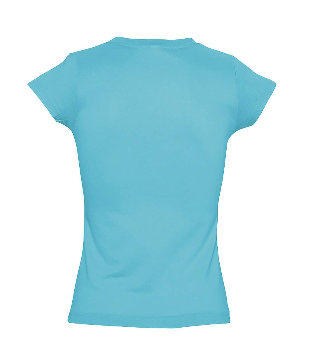 SOLs Womens/Ladies Moon V Neck Short Sleeve T-Shirt (Blue Atoll) - UTPC294