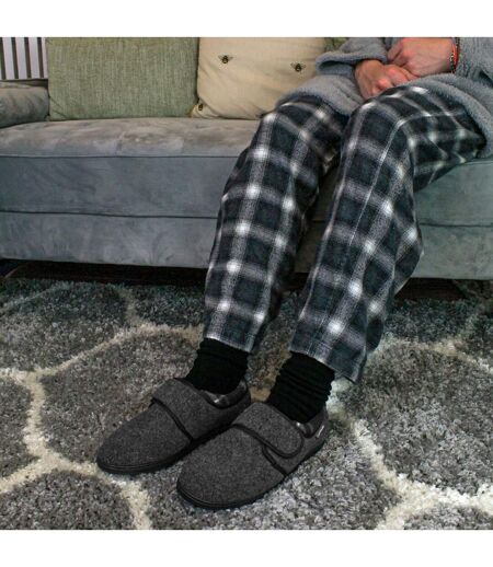 DUNLOP - Pantoufles Homme Orthopédiques Velcro | Chaussons Ajustable
