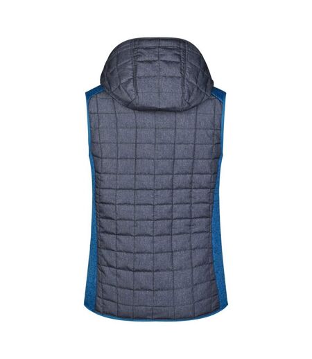 Veste Hybride Femme Bleu Roi Anthracite Chiné James And Nicholson