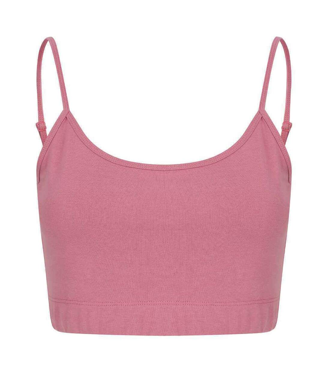 Womens/ladies sustainable cropped camisole dusky pink SF-1