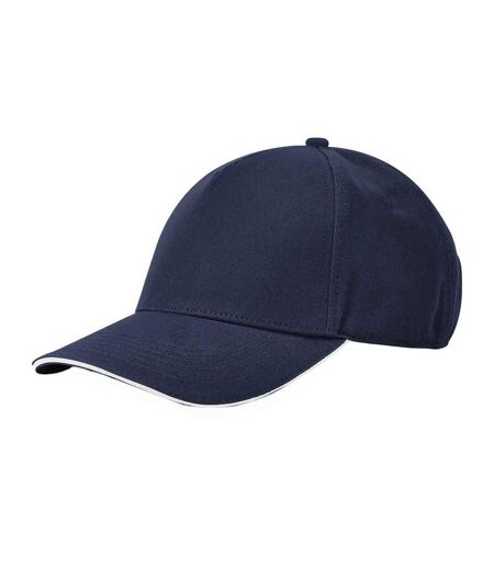 Casquette De Baseball Earthaware Classic Bleu Marine Français Blanc Beechfield