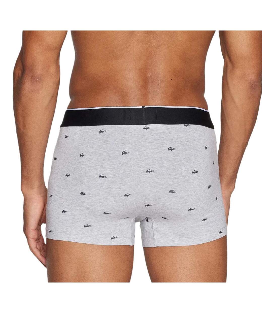 X3 boxers gris/noir homme lacoste logo 5h3411 - l-3