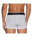 X3 boxers gris/noir homme lacoste logo 5h3411 - l-3