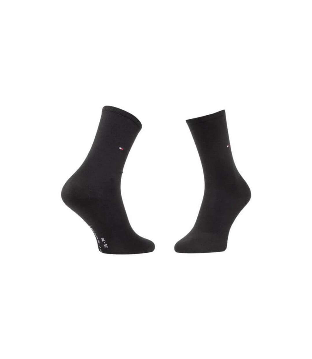 Chaussettes Motif/style Uni Femme Noir Tommy Hilfiger-3