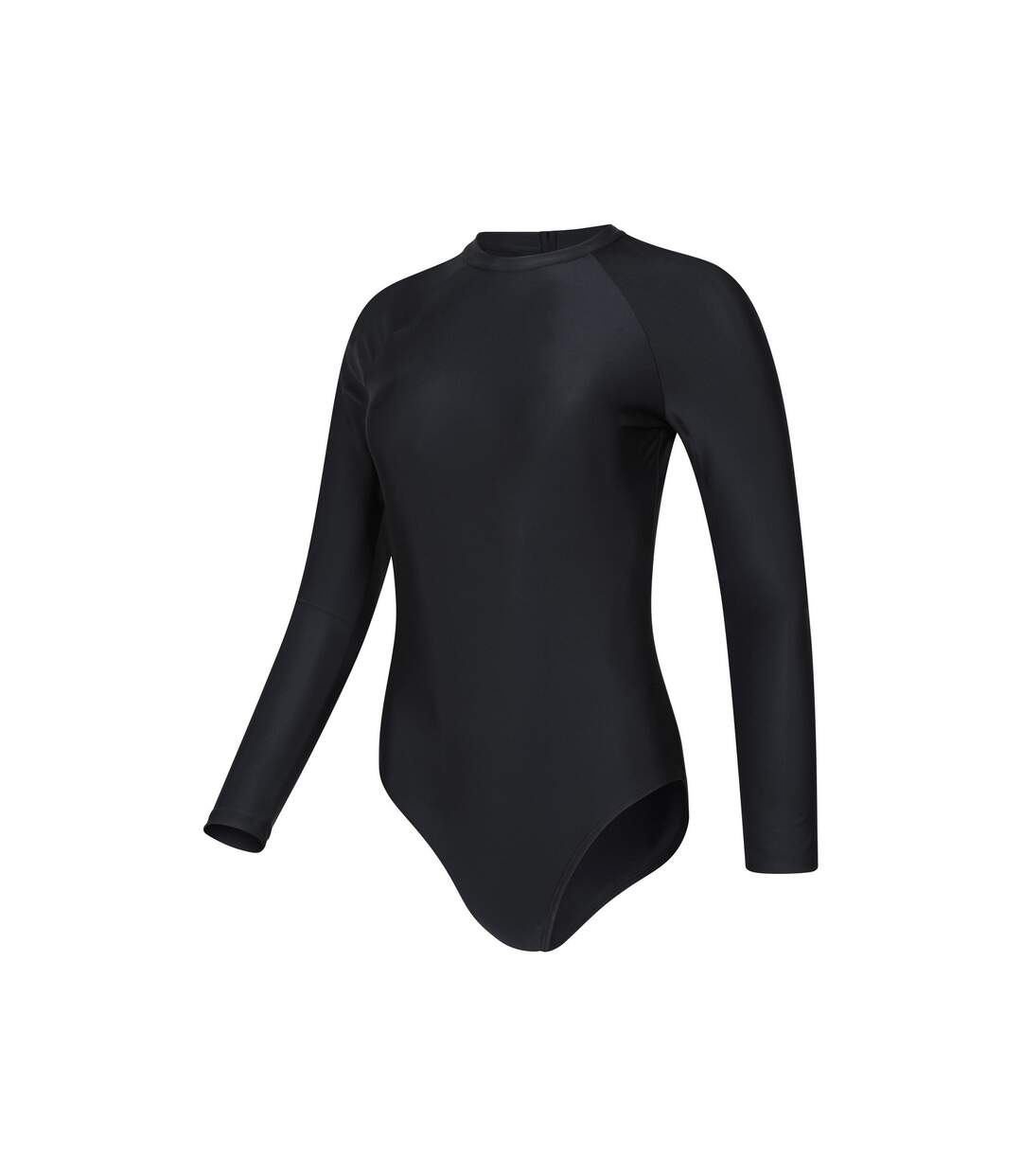 Womens/ladies Sydney Long-sleeved One Piece Swimsuit Black Mountain Warehouse-3