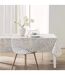 Nappe Imprimé Métallisé Eclipse 145x240cm Blanc-3