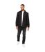 Mens Haynerson Textured Overshirt Black Bewley & Ritch-4