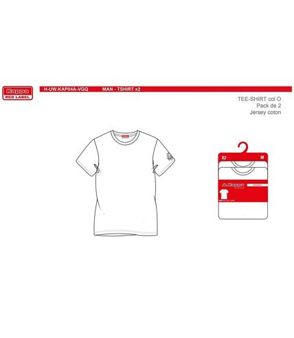 T Shirt KAPPA Pack de 2 Col Rond 0936