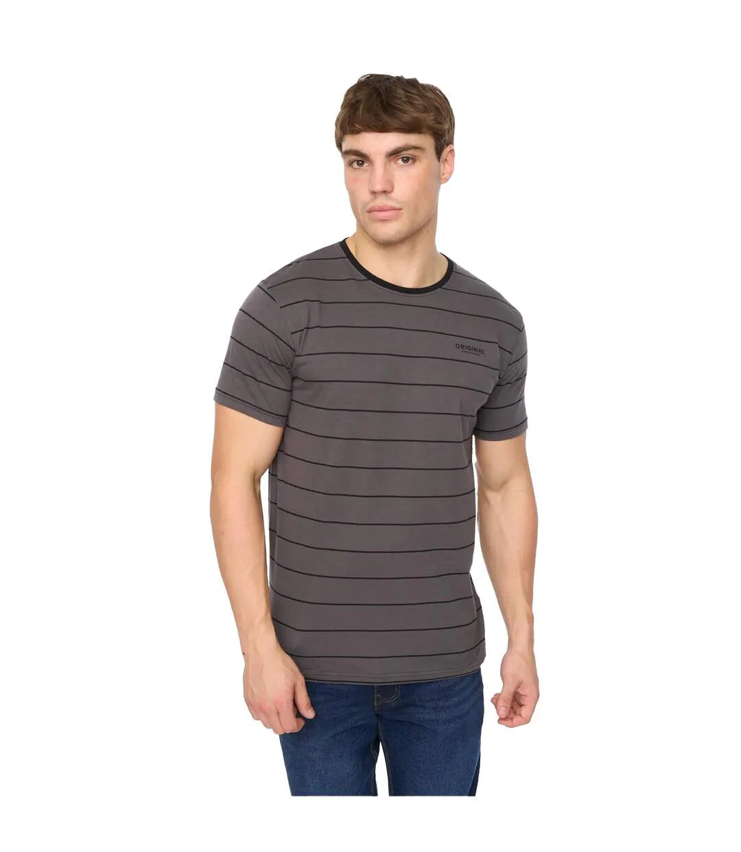 T-shirt Hemtowns Homme Noir Crosshatch-2