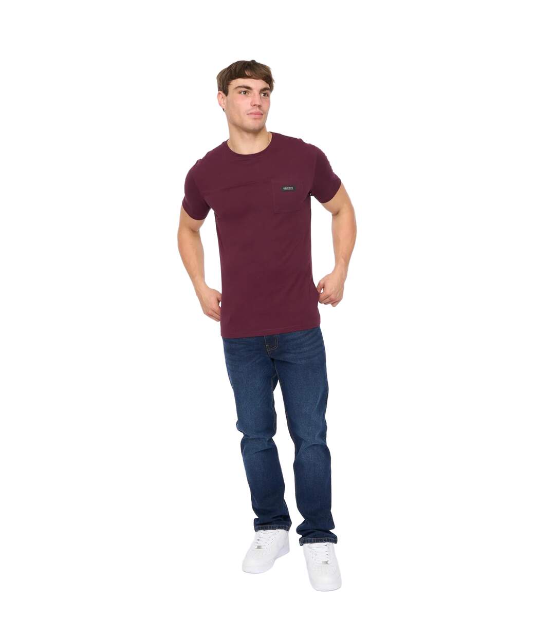 Mens Carritore T-shirt Rum Raisin Crosshatch-1