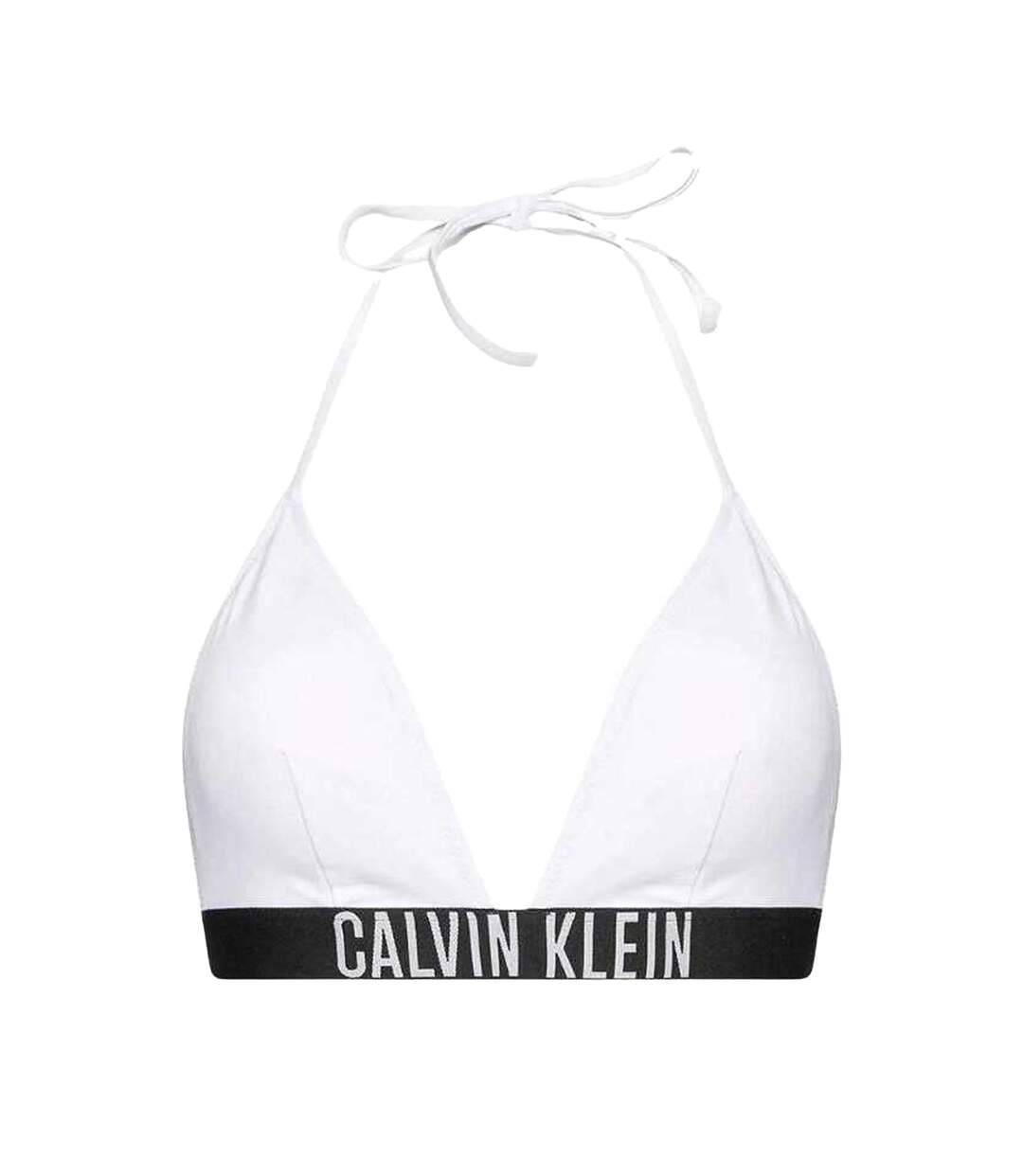 Haut De Maillot De Bain Motif/style Deux Tons Femme Blanc Calvin Klein-1