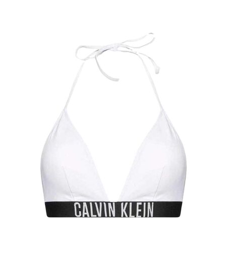 Haut De Maillot De Bain Motif/style Deux Tons Femme Blanc Calvin Klein