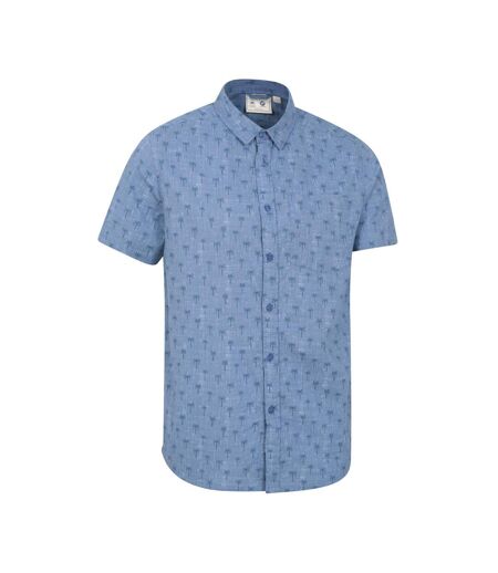 Mens preston illustration palm tree shirt blue Mountain Warehouse