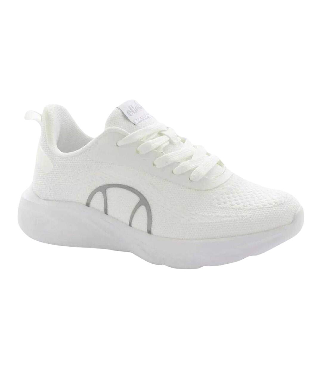 Womens/ladies Como Logo Low Cut Trainers White Silver Ellesse-1