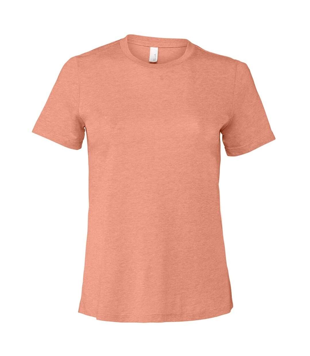 T-shirt cvc femme corail chiné Bella + Canvas-1