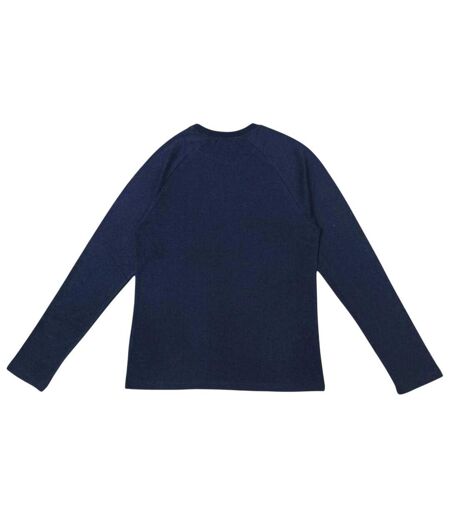 Mens Star Plain Crew Neck Long-sleeved Long Pyjama Set Navy Howick
