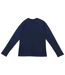 Mens Star Plain Crew Neck Long-sleeved Long Pyjama Set Navy Howick-3