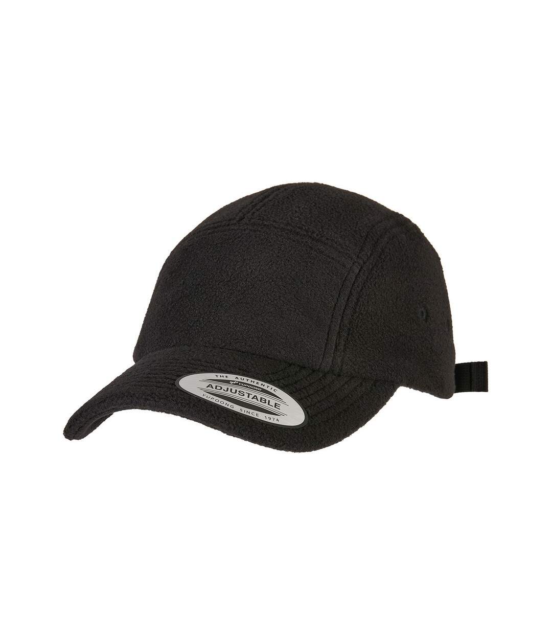 Unisex adult jockey polar fleece cap black Flexfit-1