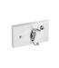 Patère en Bois & Métal 4 Têtes 42cm Blanc-2