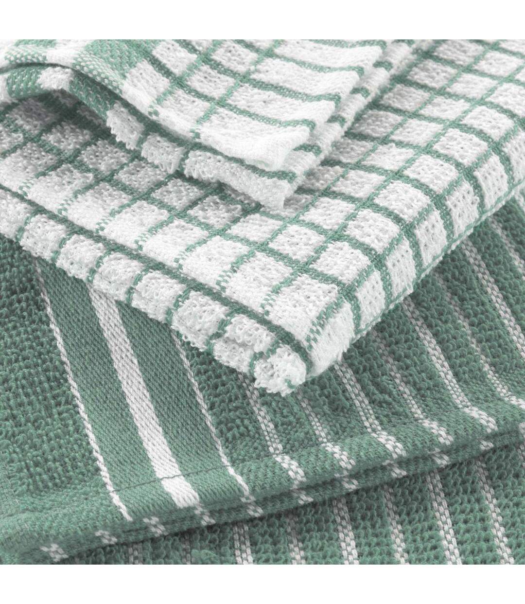 Lot de 2 Torchons Éponge Classico 50x70cm Vert Cèdre-2