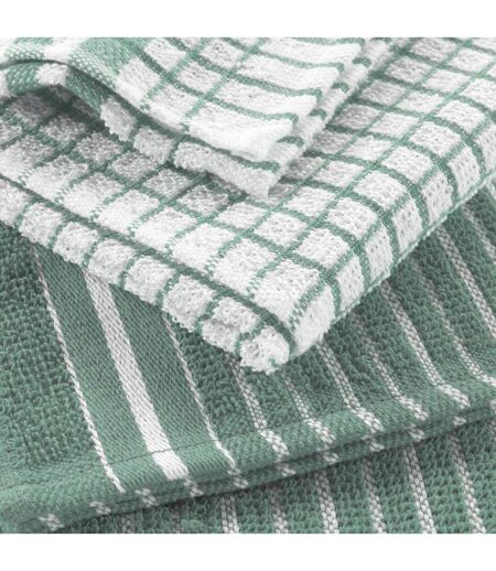 Lot de 2 Torchons Éponge Classico 50x70cm Vert Cèdre
