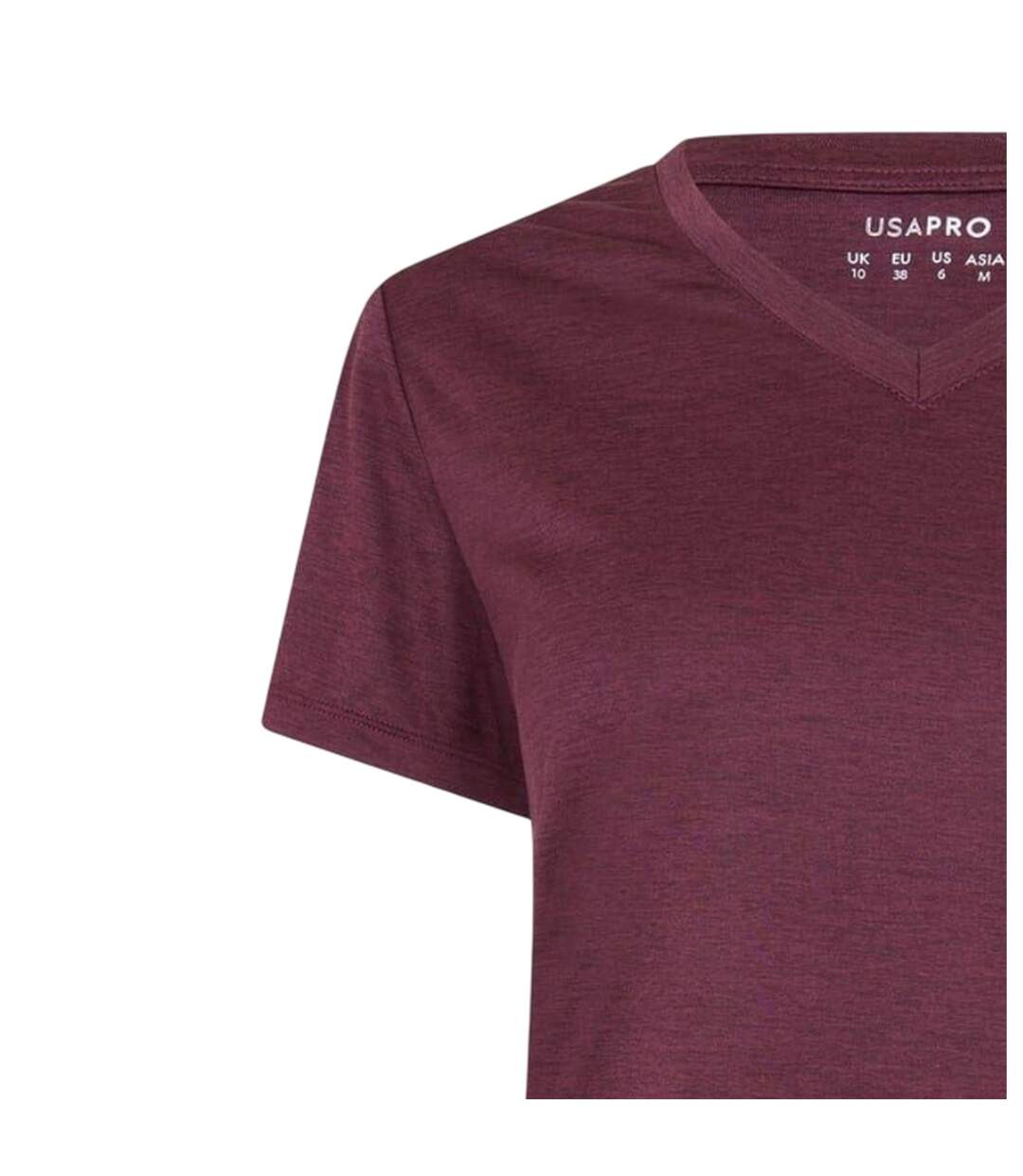 T-shirt Motif/style Uni Femme Pourpre USA Pro-3