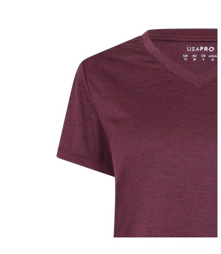 T-shirt Motif/style Uni Femme Pourpre USA Pro