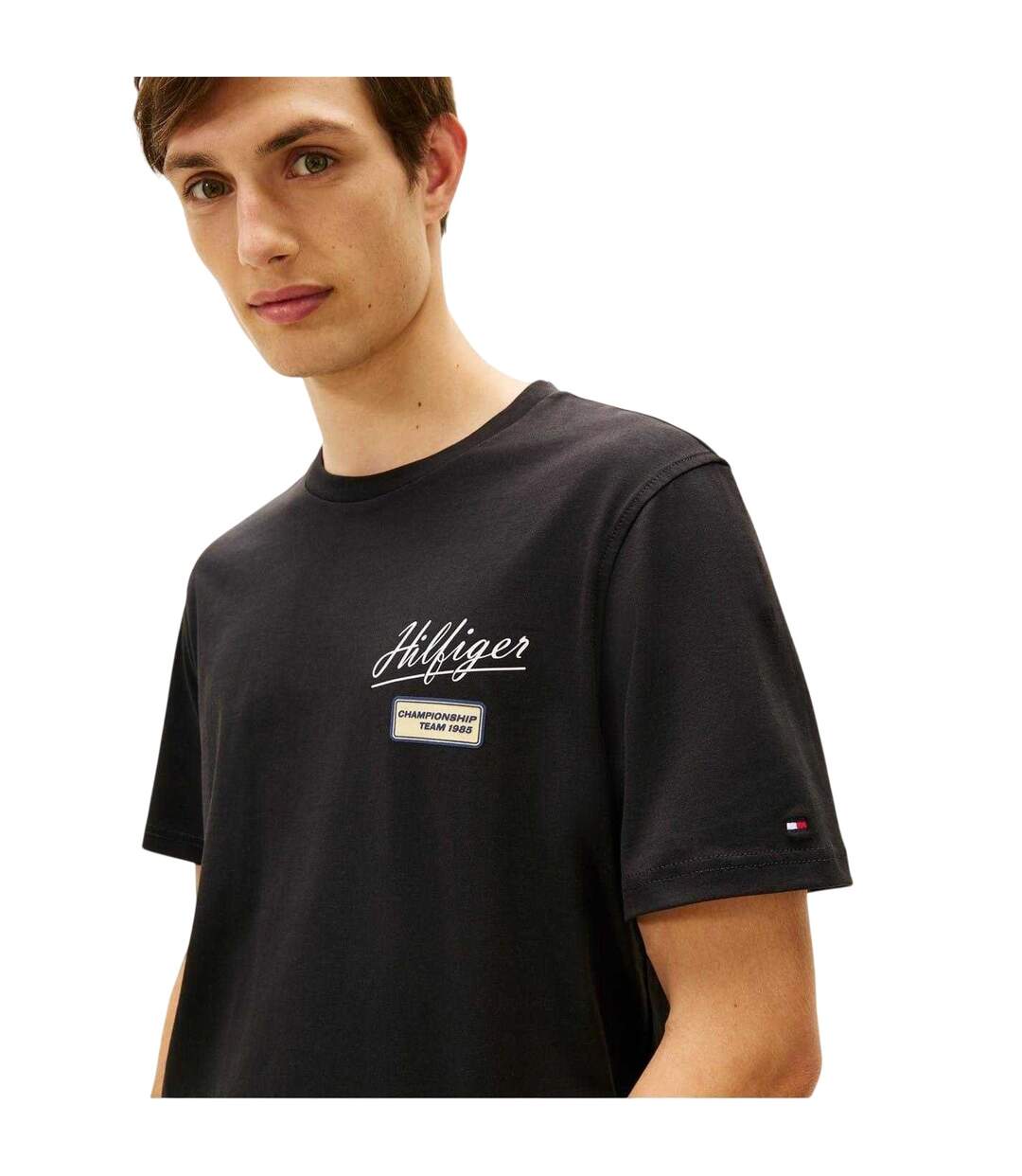 T-shirt Modern Homme Noir Tommy Hilfiger-4