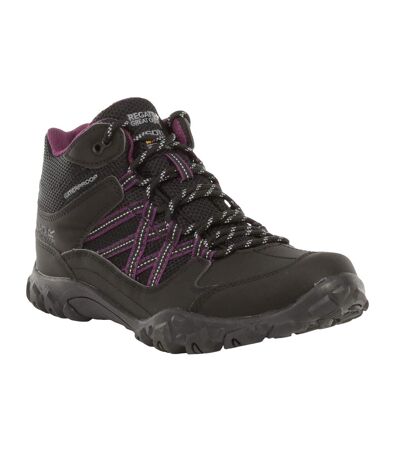 Chaussures De Marche Edgepoint Femme Noir Violet Foncé Regatta