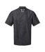 Unisex Adult Zipped Short-sleeved Chef Jacket Black Denim Premier-1