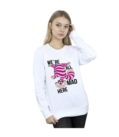 Disney - Sweat ALICE IN WONDERLAND ALL MAD HERE - Femme (Blanc) - UTBI5860