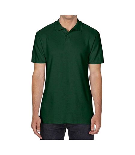 Unisex adult softstyle polo shirt forest green Gildan