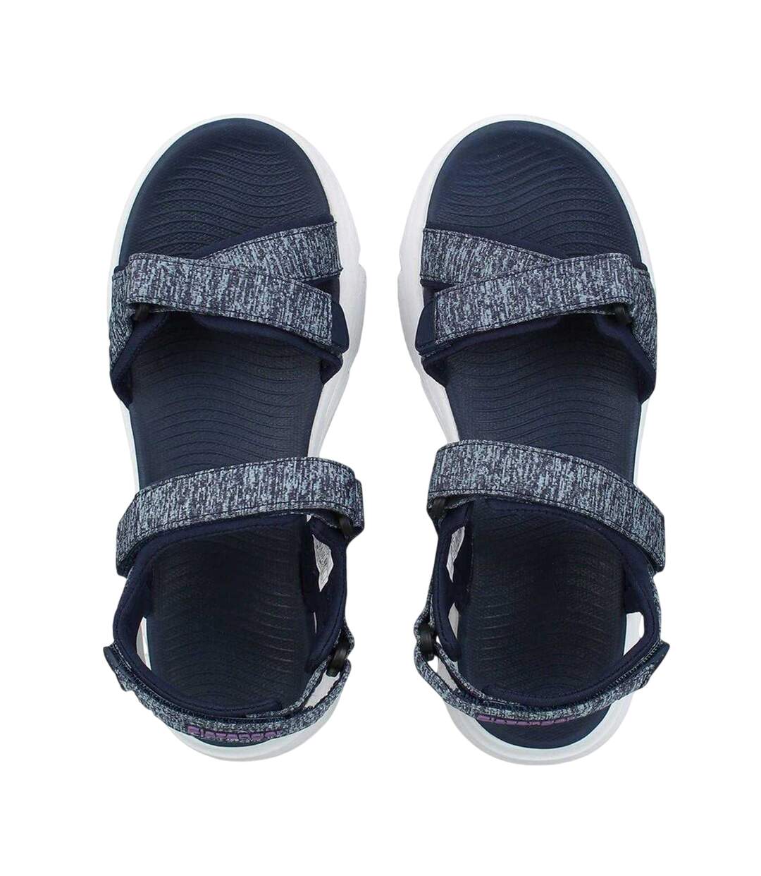 Womens/ladies Strappy 3 Touch Fastening Strap Sandals Navy Slazenger-2
